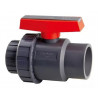 Válvula De Bola Unión Simple De Pvc Soldable Esférica 50mm